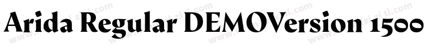 Arida Regular DEMOVersion 15000ho字体转换